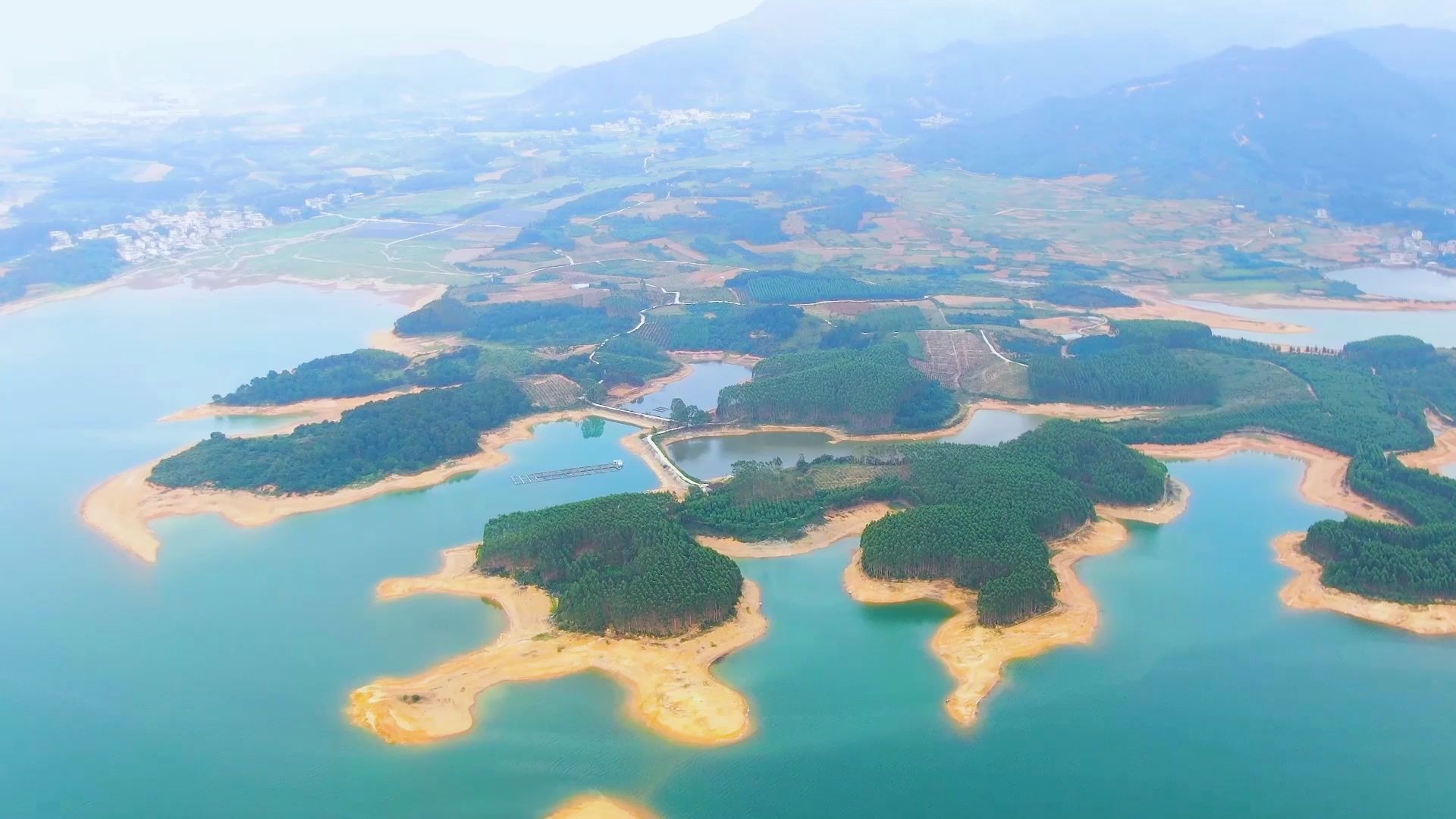 富川鸟源水库图片