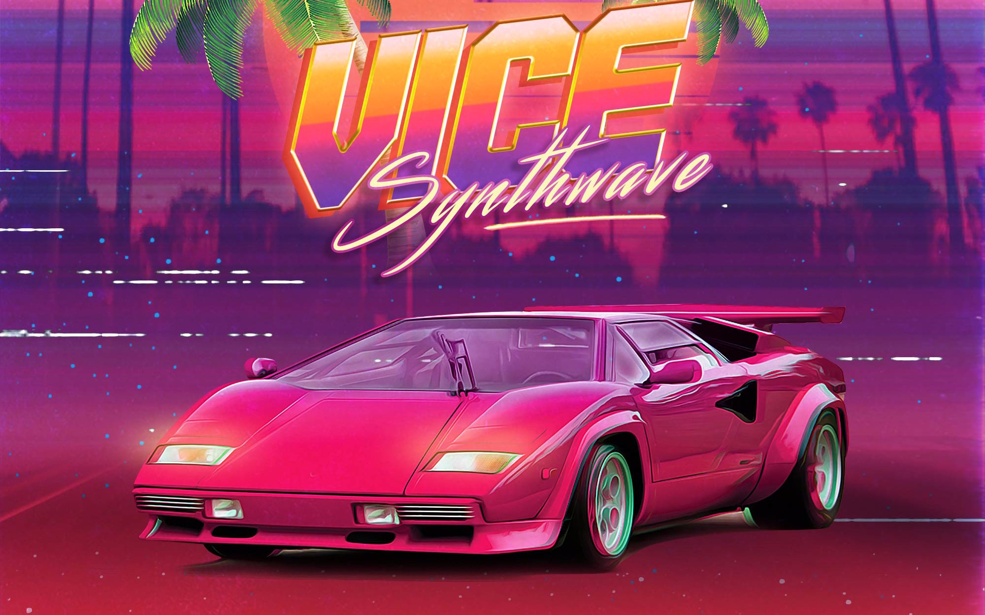 复古蒸汽波 production master vice synthwave wav 合成器波浪