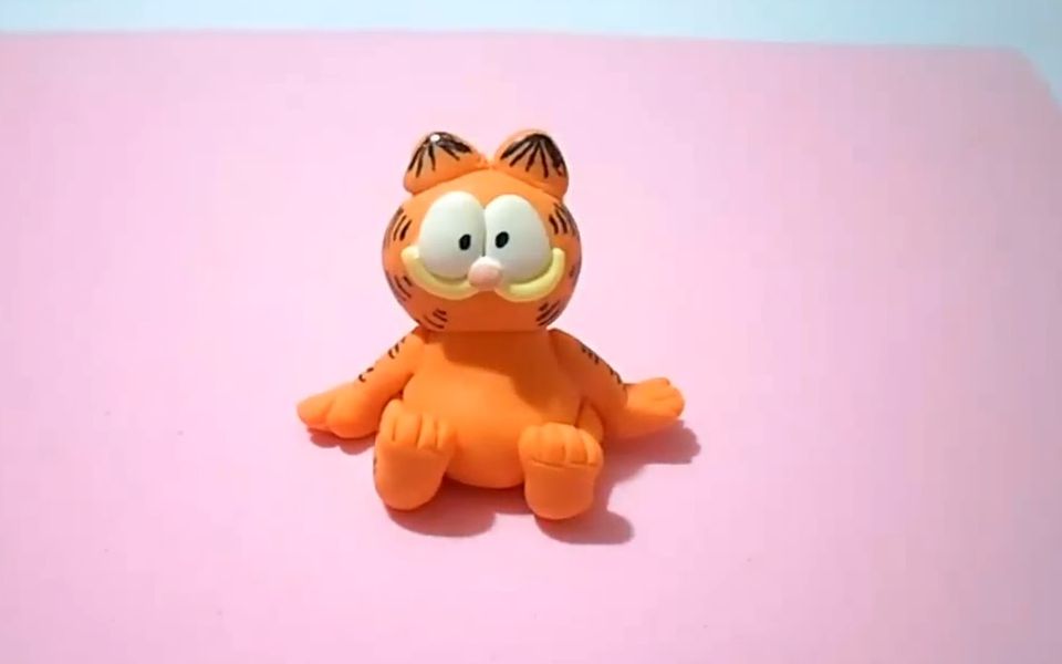 【手办制作】00后的童年《加菲猫的幸福生活》:加菲猫-粘土手办制作