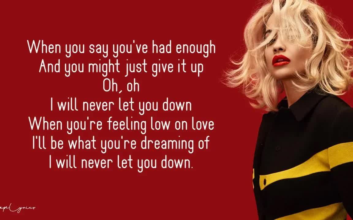 [图]Rita Ora - I Will Never Let You Down-歌词版