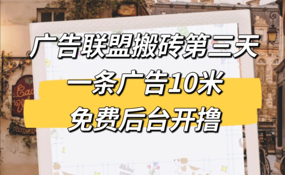 广告联盟第三天,揭秘抖音火爆广告项目,破解玩法简单直接.免费开后台哔哩哔哩bilibili