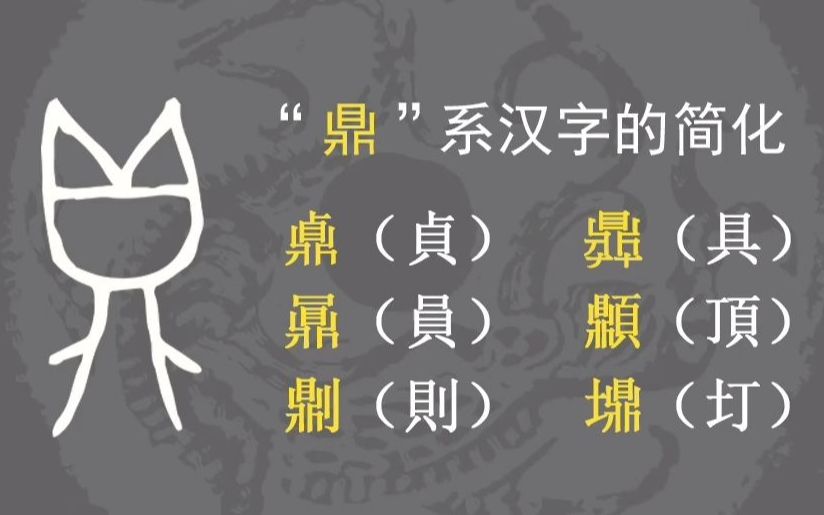 “鼎”系汉字的简化哔哩哔哩bilibili