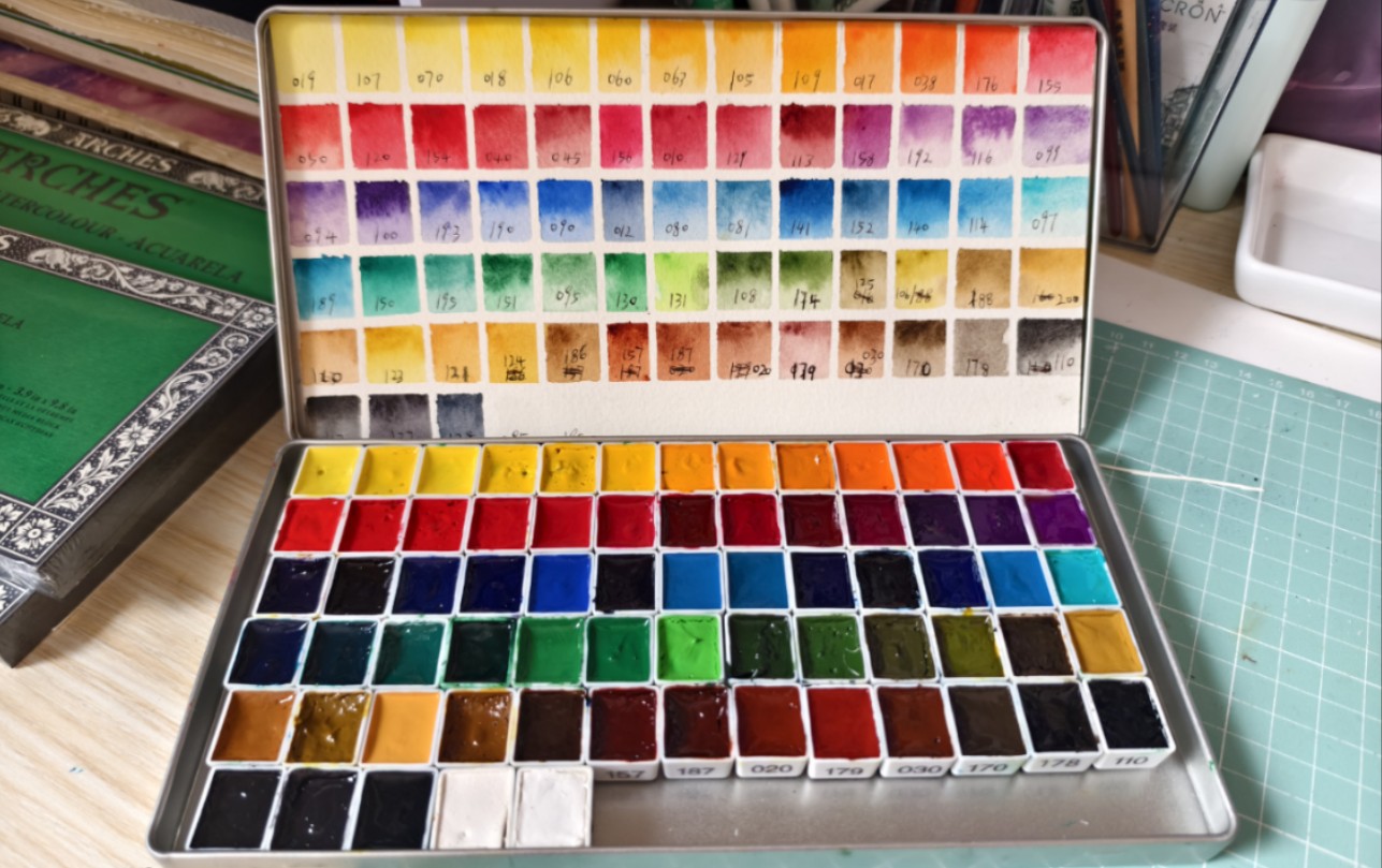 格雷姆mg水彩颜料70色2ml开箱