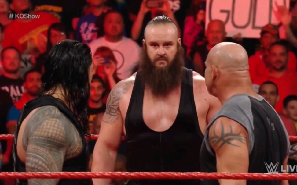 wwe罗曼高柏联手给黑羊飞冲肩