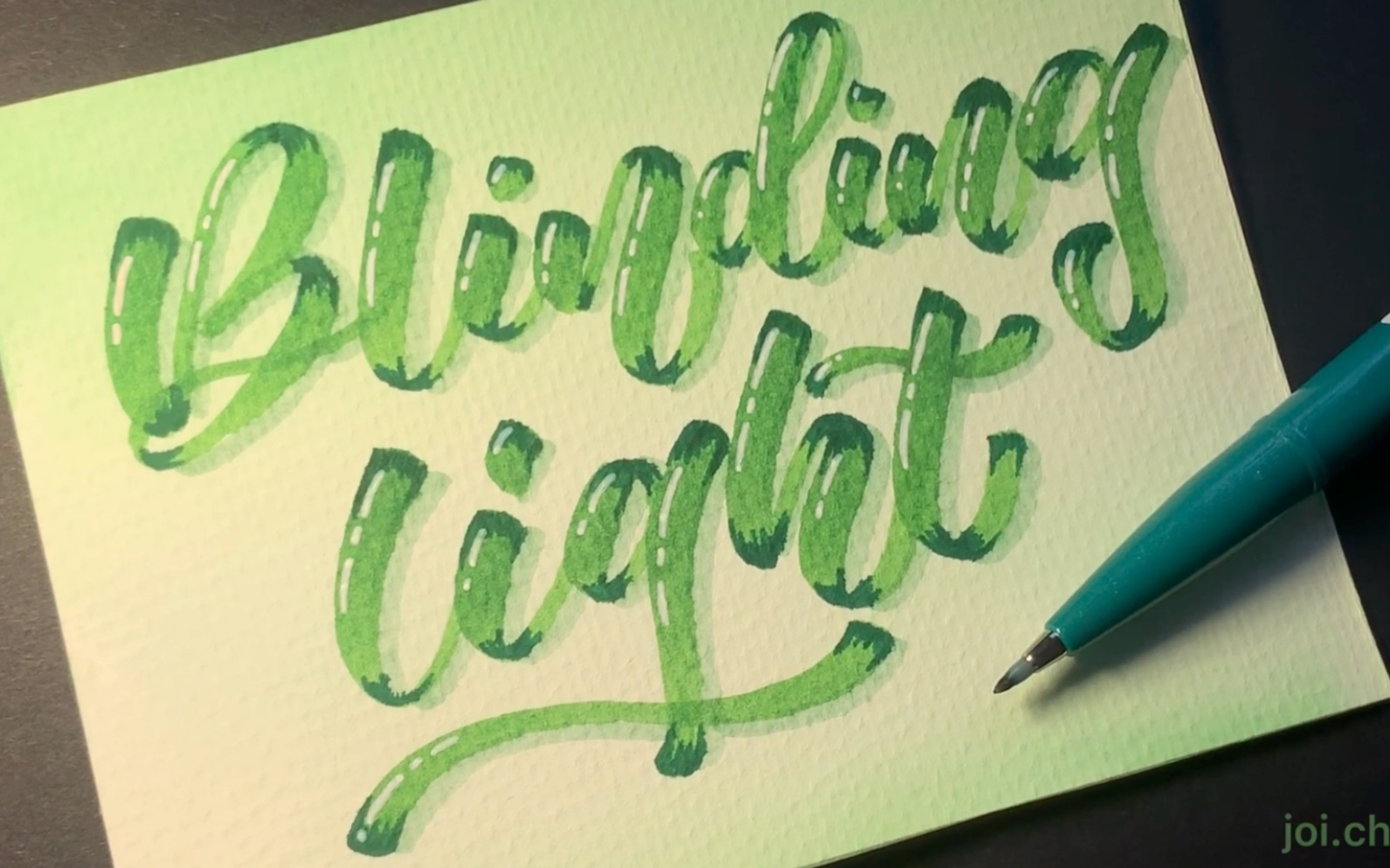 Brushlettering|果冻体书写过程哔哩哔哩bilibili