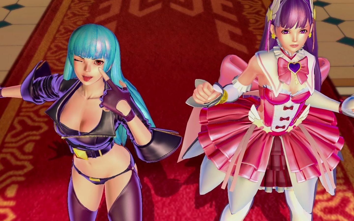 《snk女主角大乱斗》麻宫雅典娜 库拉组合过场对话_拳皇_剧情