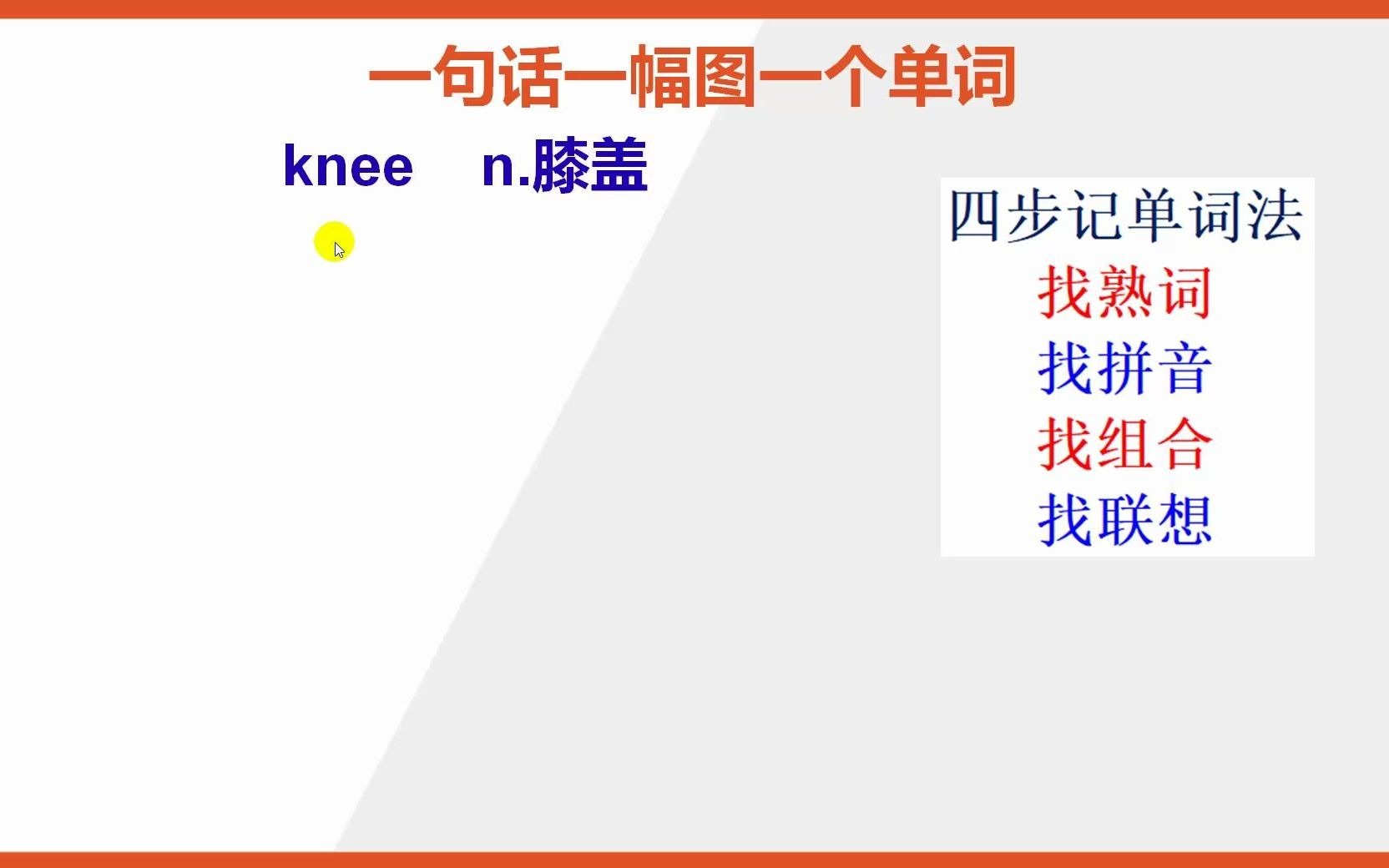 knee膝盖的英语单词怎么记忆哔哩哔哩bilibili