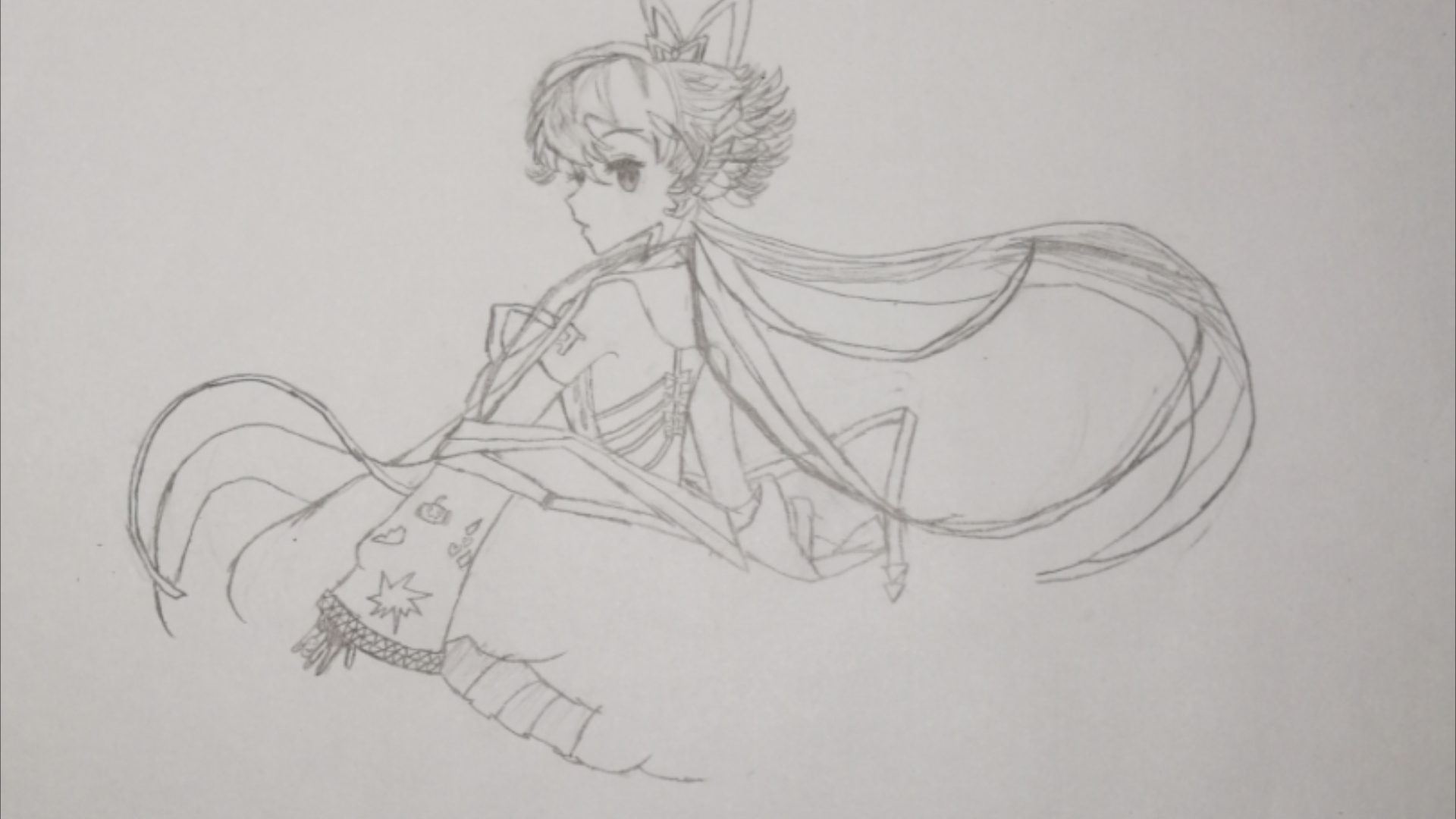 第一次画洛天依,没画完(有些地方画的不好或者不对,欢迎评论指正)