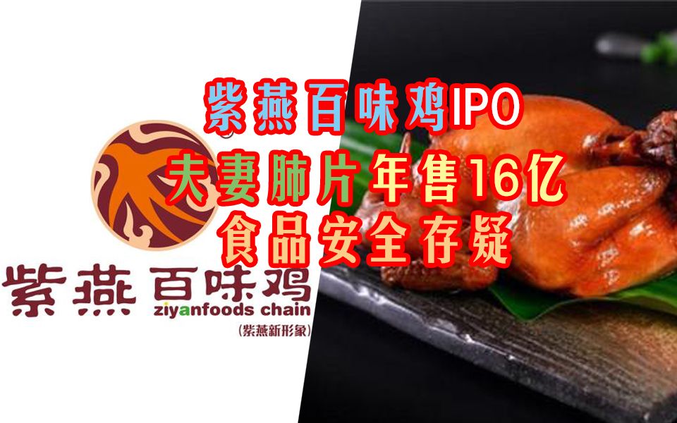 【财经新闻】紫燕百味鸡IPO:夫妻肺片年售16亿 食品安全存疑哔哩哔哩bilibili