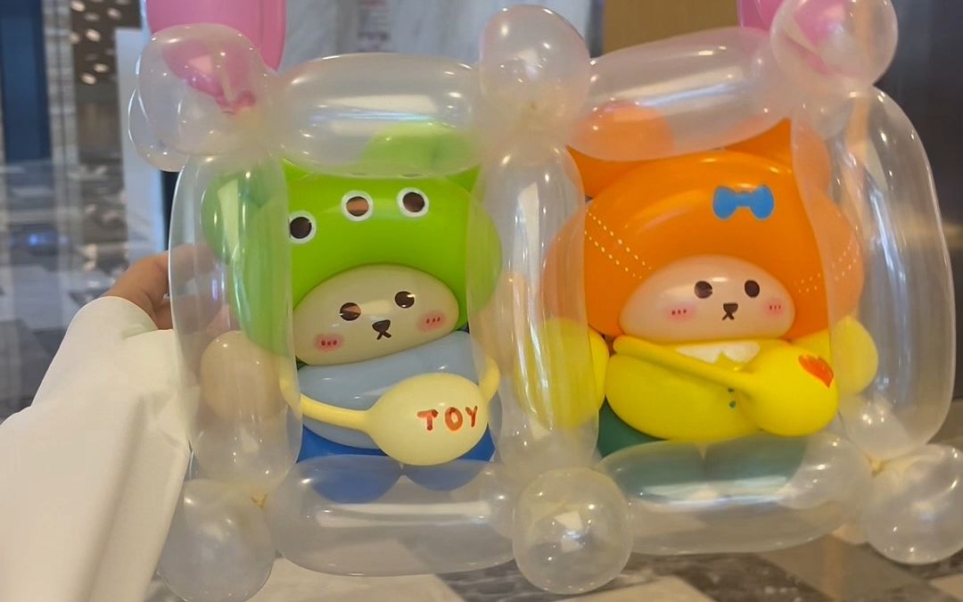 分享一款超可爱的小熊背包气球