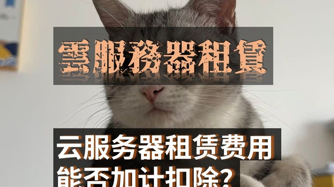 云服务器租赁费用,能否加计扣除?