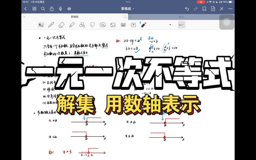 [图]初一下学期《一元一次不等式》了解不等式的概念、不等式的性质、求一元一次不等式的解集并用数轴表示出来！