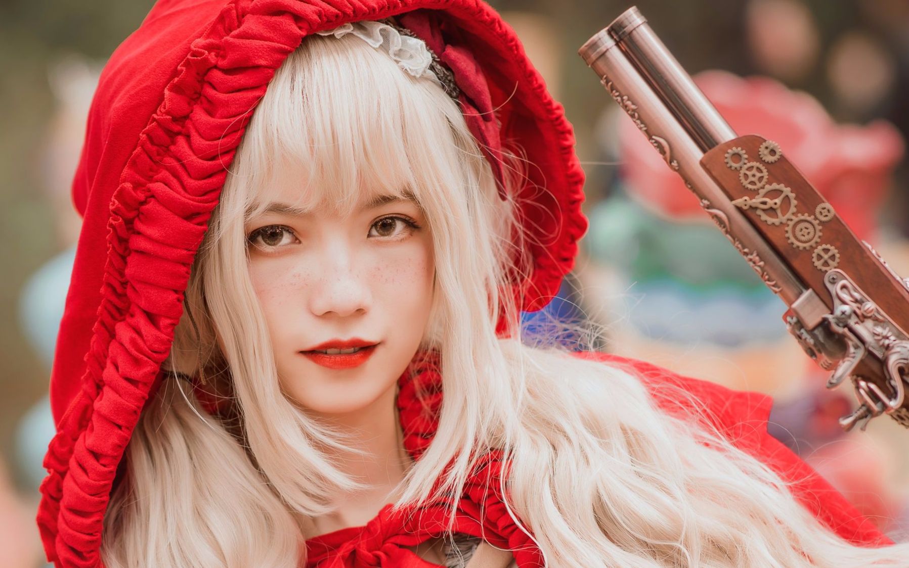 【党妹】来成为打断狼腿的枪炮小红帽吧!雀斑妆 迪士尼拍摄vlog