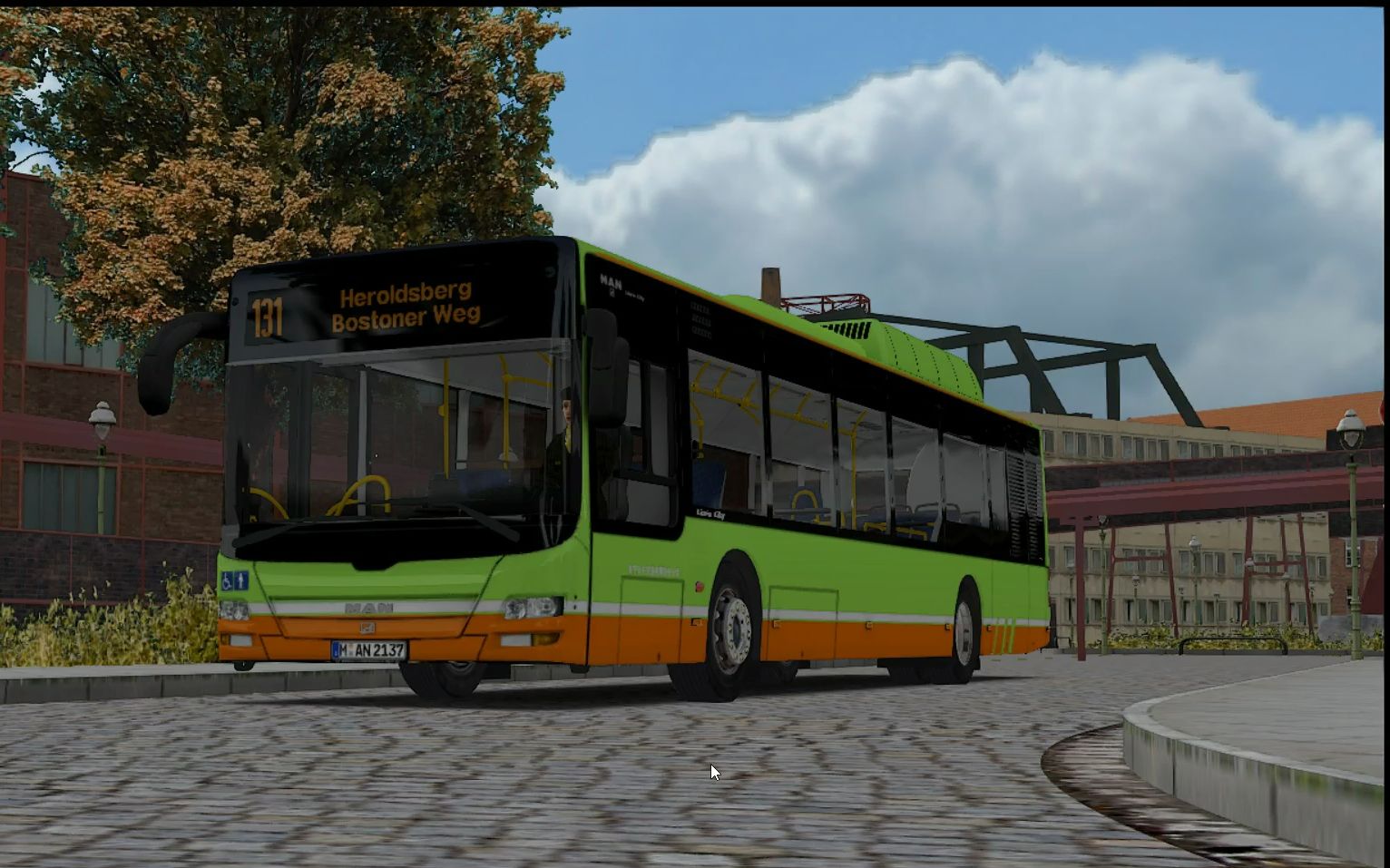 巴士模拟2 #37 驾驶曼恩a37hybrid混合动力公交车行驶在ahlheim131路