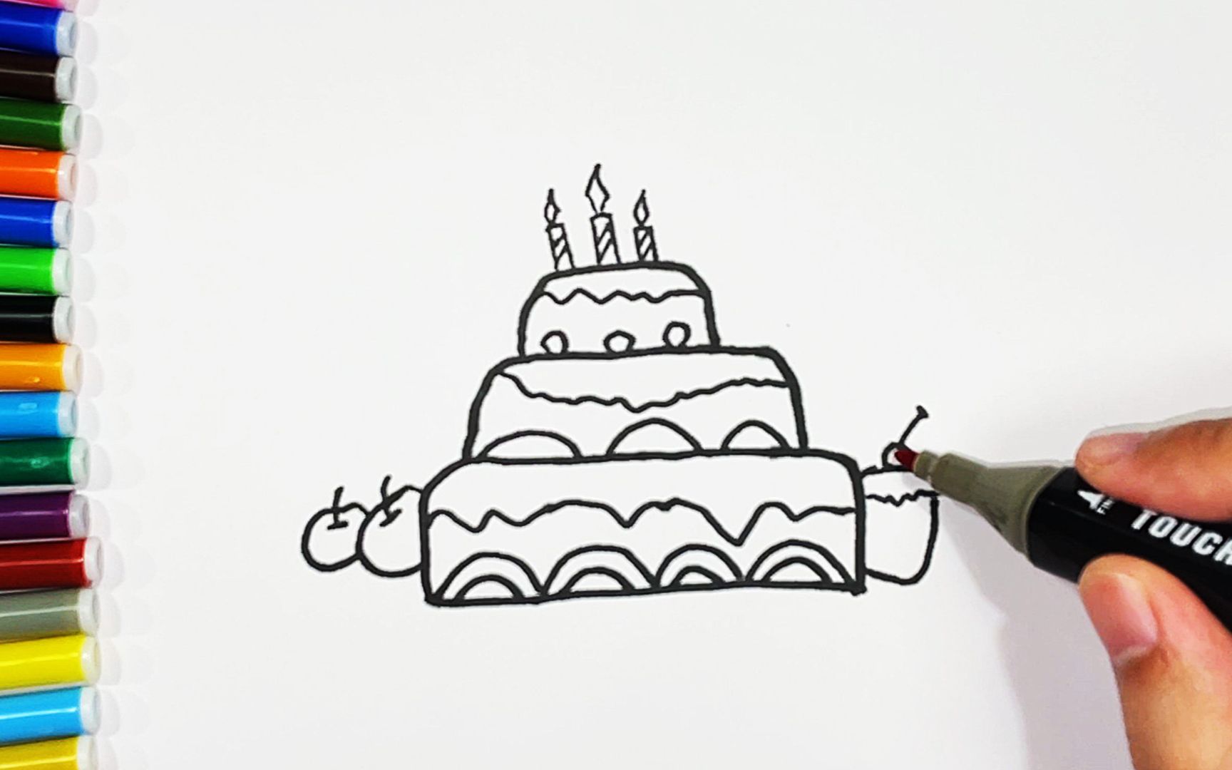 如何画蛋糕98 ,儿童简笔画宝宝学画画