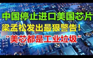 Download Video: 梁孟松发出警告：美芯，都是工业垃圾！同日，中国停止进口美国芯片，轮到华为开始反击了！