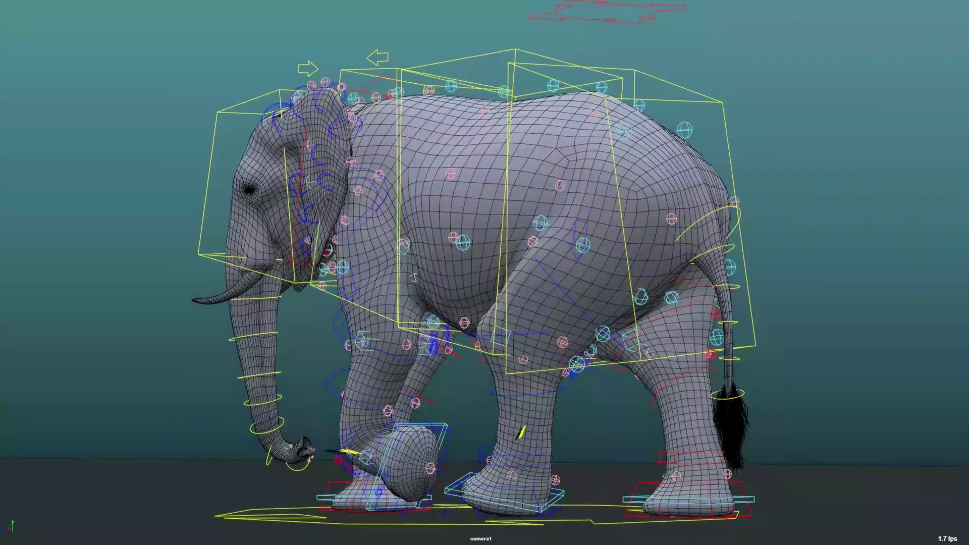 超逼真大象行走动作参考