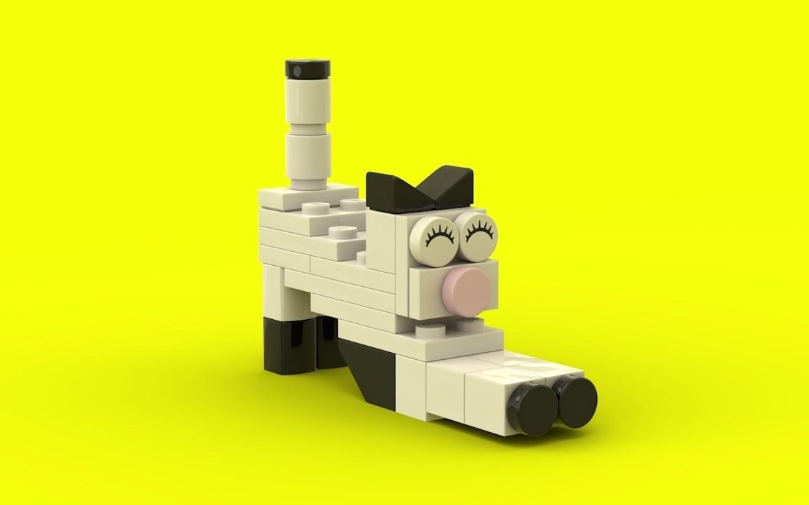 【乐高-moc】伸懒腰的猫