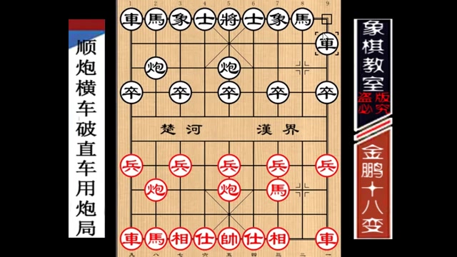 [图]【象棋教室】《金鹏十八变》反先21：顺炮横车破直车用炮局