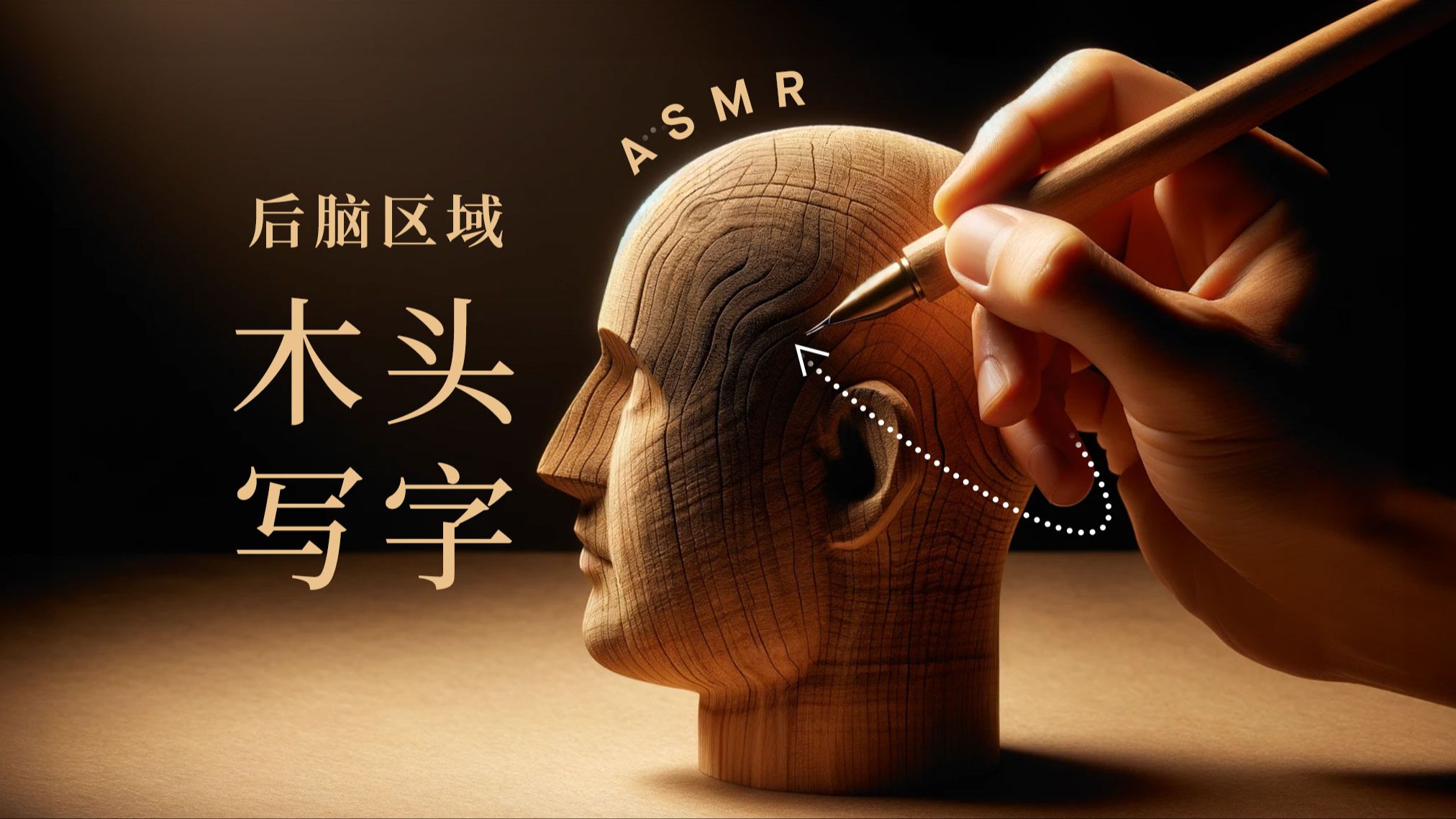 【1649C】ASMR: 让你瞬间进入放松专注状态的木头写字声 | 后脑震动 ｜慢速穿脑双声道无人声 | 木头写字 | ASMR解压助眠