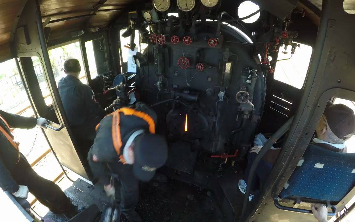 台铁纪念铁路节专列花莲机务段 ct273蒸汽机车驾驶室第一视角_哔哩