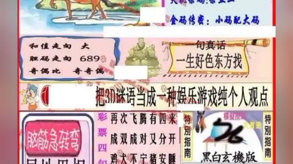 2023年327期3d图谜汇总哔哩哔哩bilibili