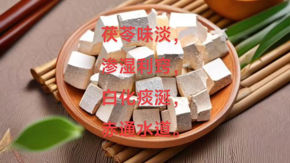 茯苓味淡,渗湿利窍,白化痰涎,赤通水道.哔哩哔哩bilibili