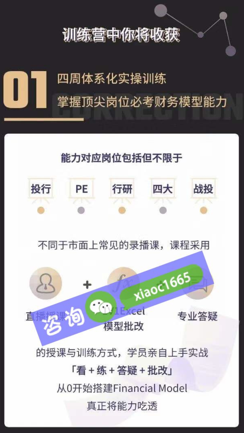 [图]鲤鱼营 财务模型训练营
