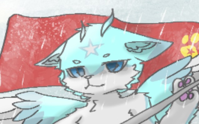 [图]【指绘】雪封与鲜红的心～furry绘画