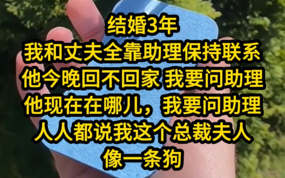 [图]《夏木晚晴》结婚3年，我和丈夫全靠助理保持联系，他今晚回不回家，我要问助理 他现在在哪儿，我要问助理，人人都说我这个总裁夫人像一条狗……