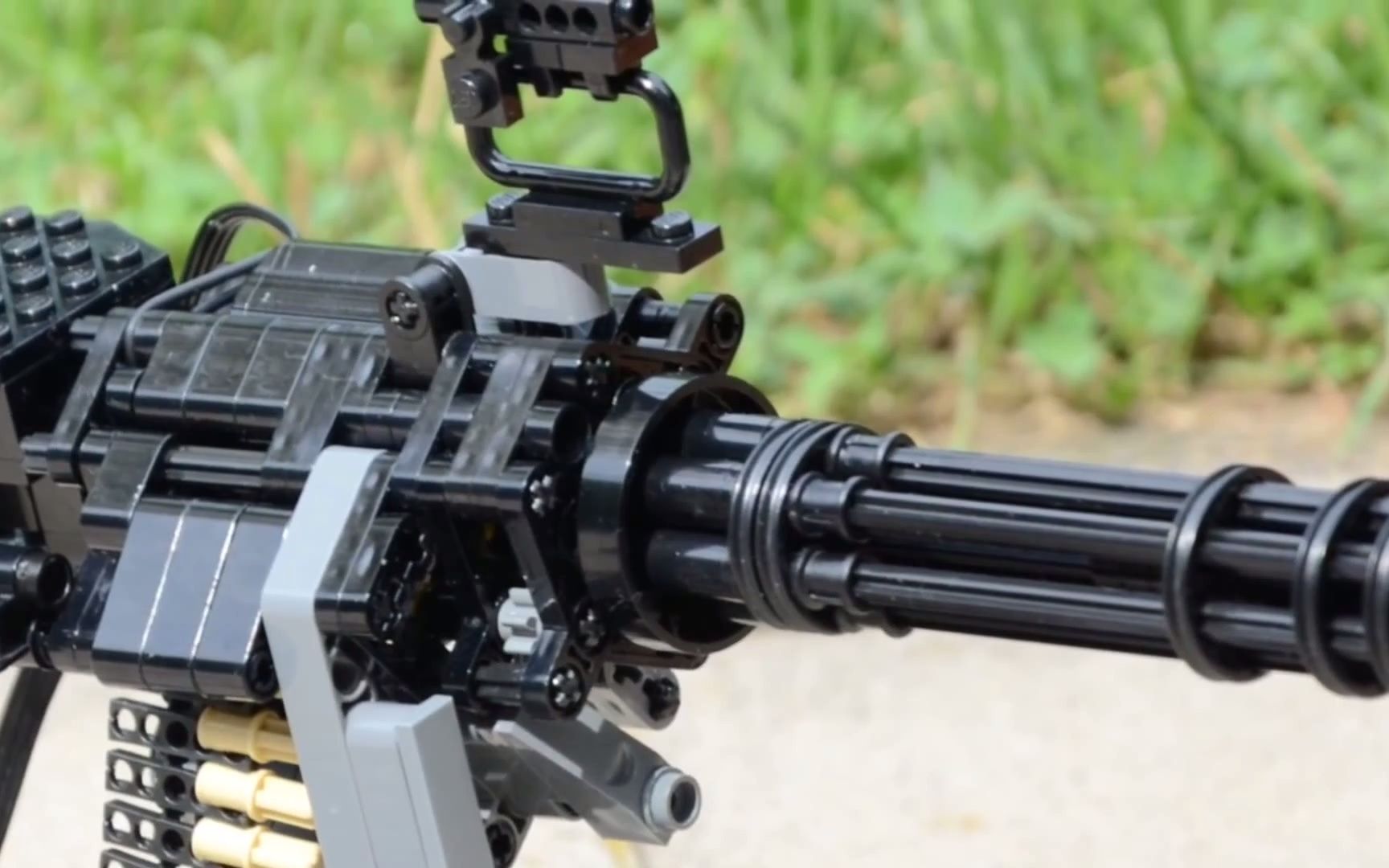 乐高迷你版m134加特林机枪,看完不得不佩服