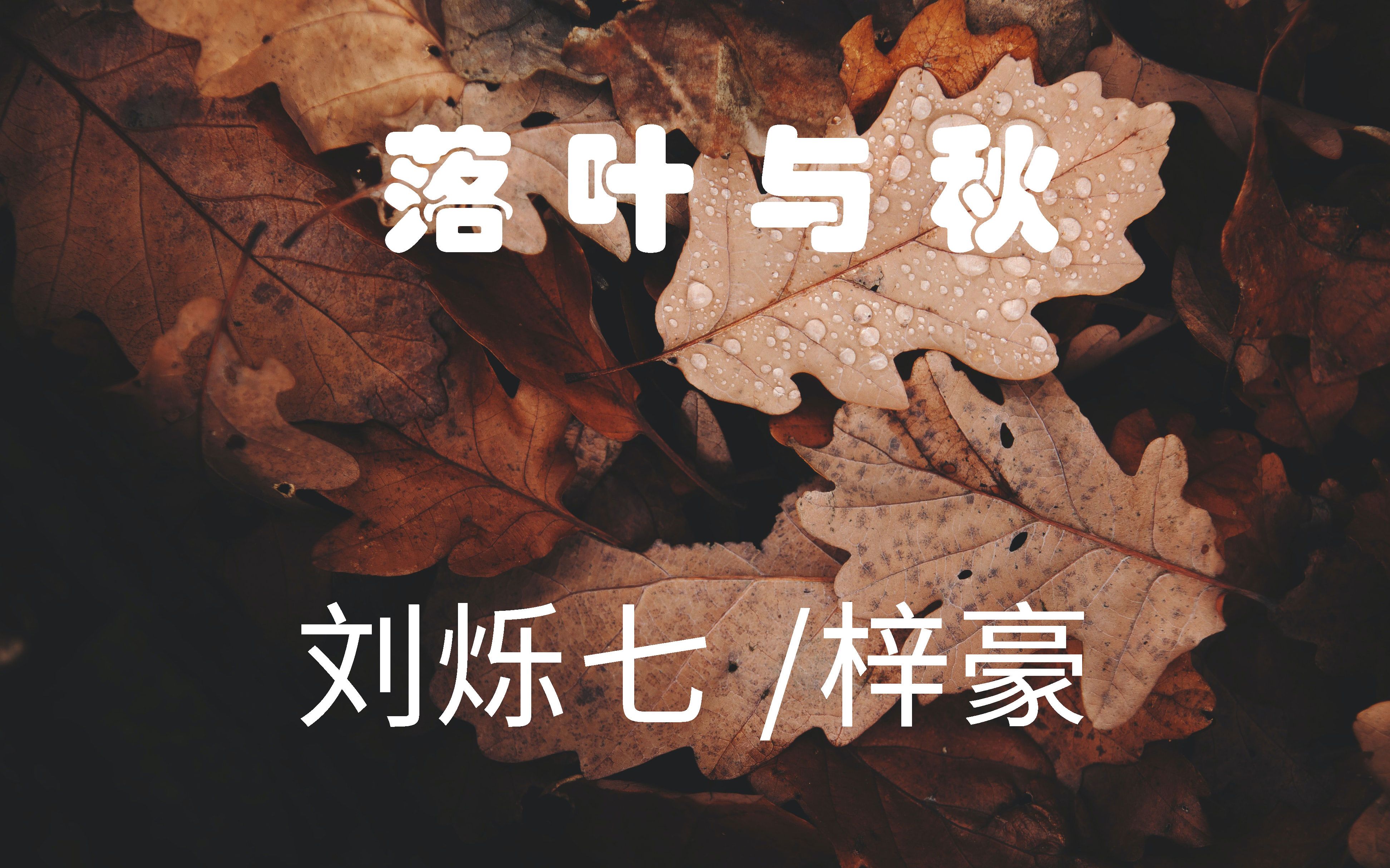 [图]落叶与秋-刘烁七/梓豪『一声落叶一声秋跨越万物的邂逅，雨中相拥风中漫游却无法相守永久。』