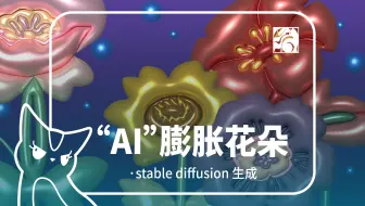 还在自己画矢量图？“AI”一键生成膨胀花朵