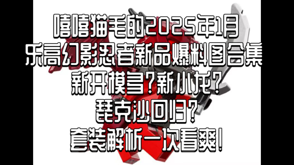 [NINJAGO]2025年1月乐高幻影忍者新品爆料图合集 新开模多?新小龙?琵克沙回归?套装解析一次看爽!哔哩哔哩bilibili