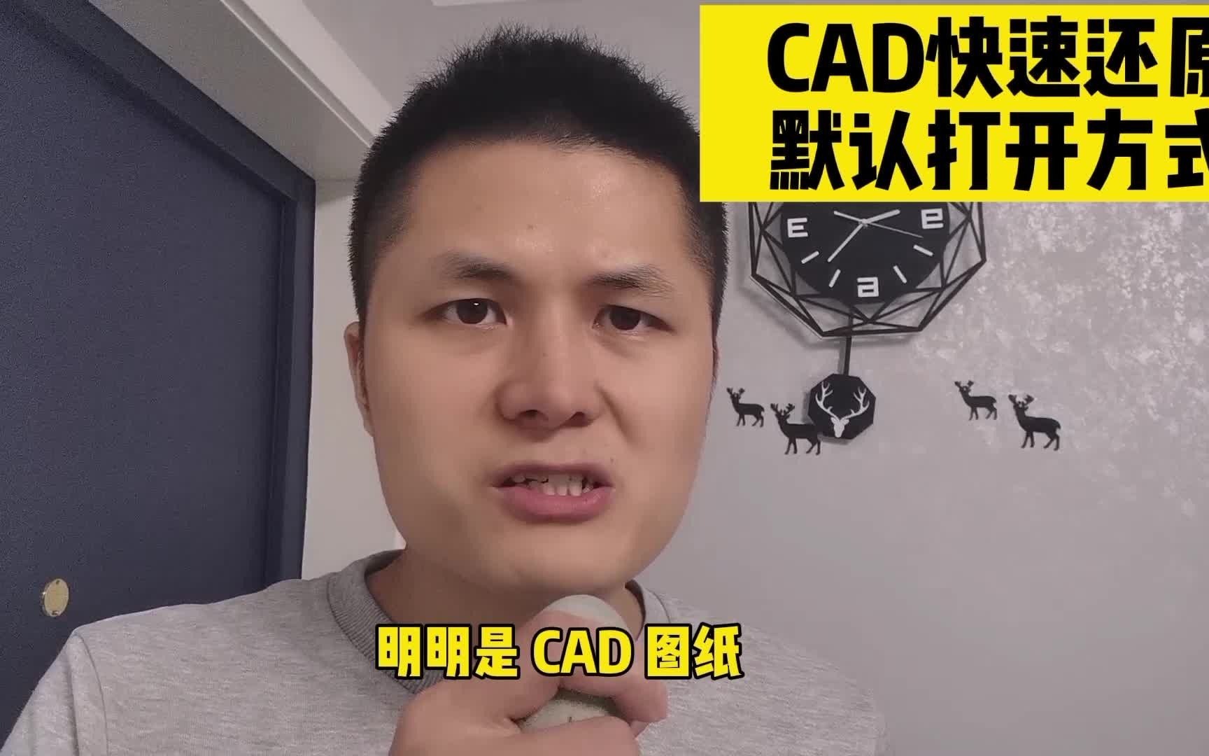 cad图纸的图标显示不正常了!如何快速还原CAD默认打开方式?哔哩哔哩bilibili