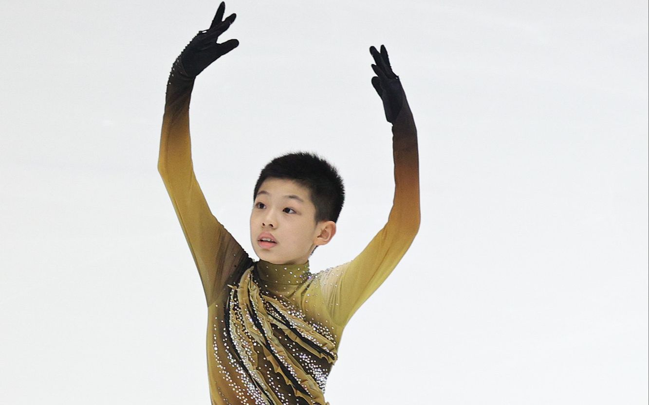 张瑞洋 少年高龄组男单冠军 自由滑 2023年中国花样滑冰俱乐部联赛总