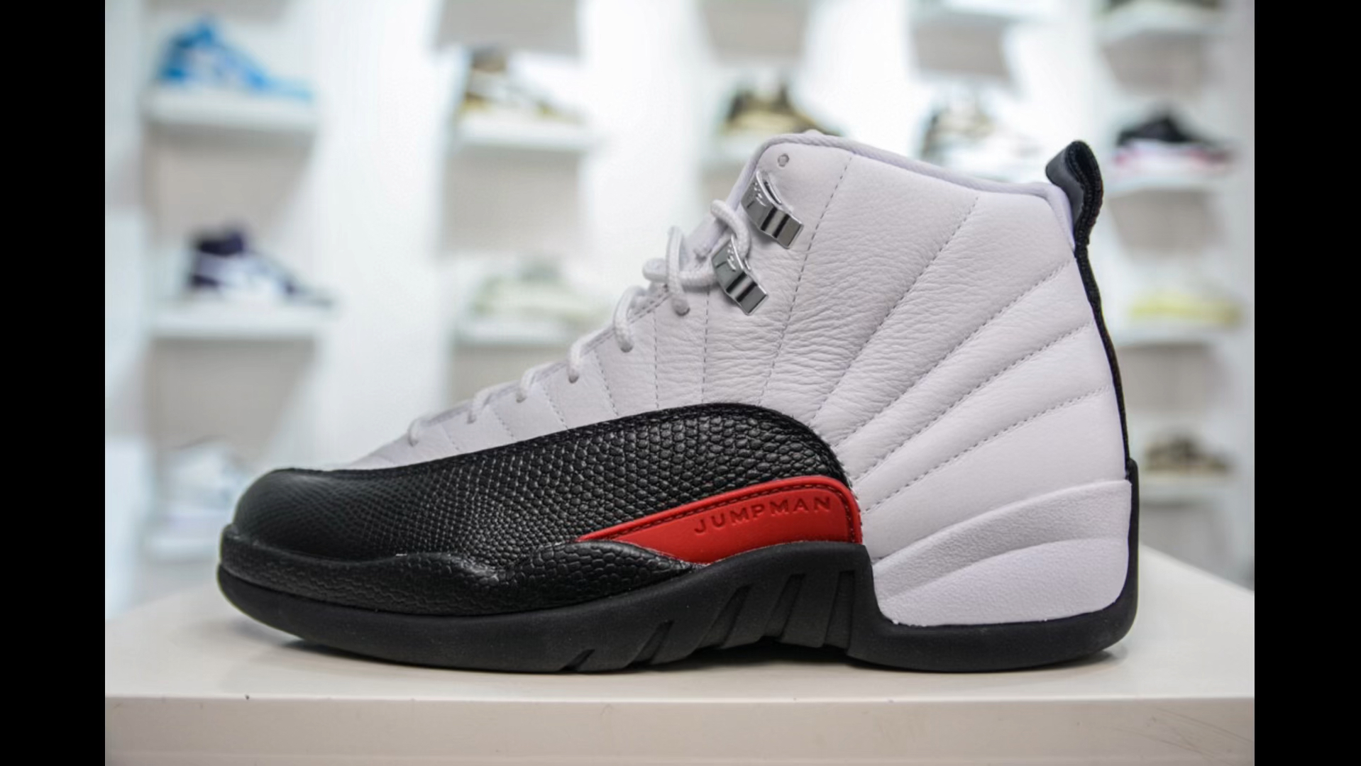 乔丹 air jordan 12 red taxi 白黑红高帮篮球鞋ct8013-162