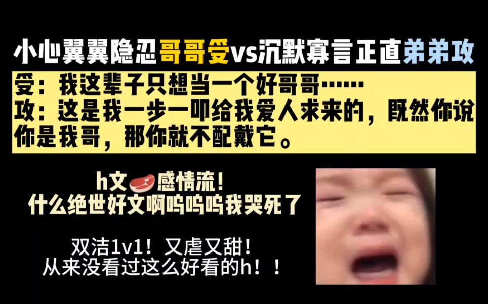 【纯爱推文】小心翼翼隐忍哥哥受vs沉默寡言弟弟攻,救赎向,双重生设定!伏笔埋的很绝,文笔剧情无可挑剔!今晚通宵看文走起来!哔哩哔哩bilibili