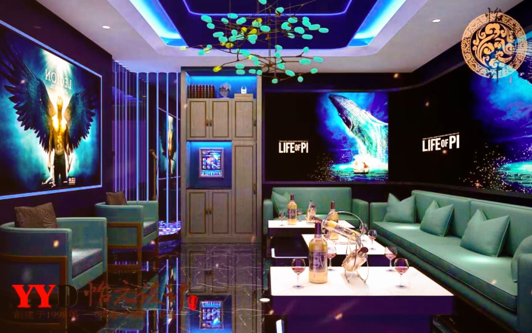 现代轻奢ktv设计效果#时尚与个性娱乐相融合#ktv设计#商务ktv设计