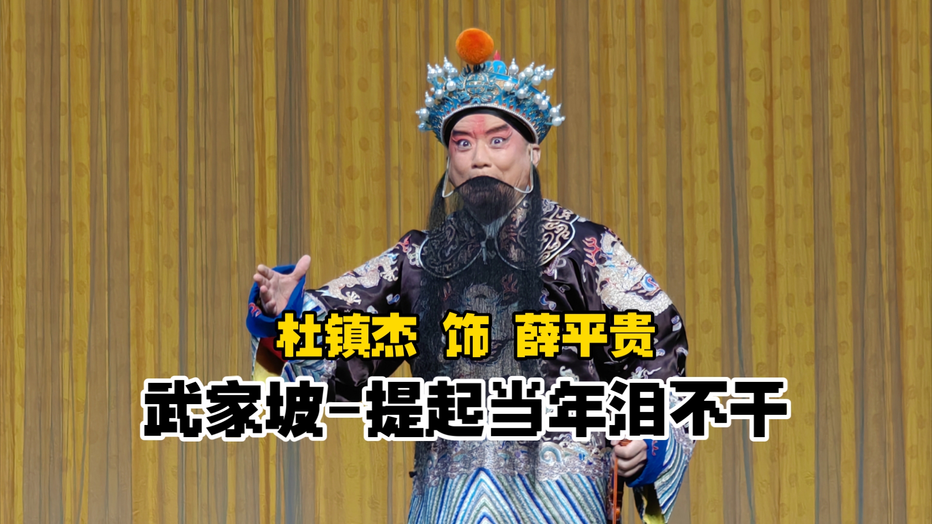 【京剧】【武家坡-提起当年泪不干】杜镇杰