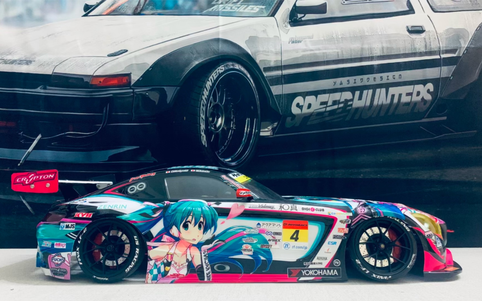 1/10 痛车车壳 amg gt3 2019初音未来 车壳制作