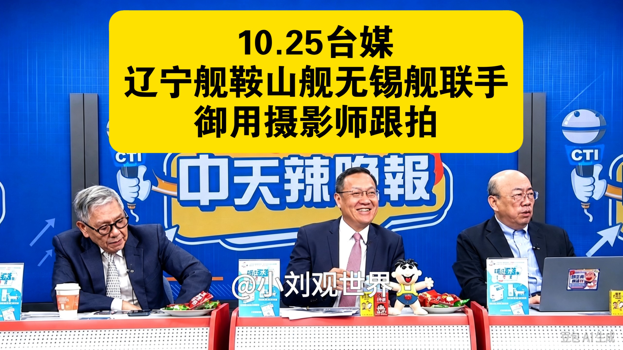 10.25台媒:辽宁舰、鞍山舰、无锡舰联手大阵仗，御用摄影师跟拍，太豪横了!