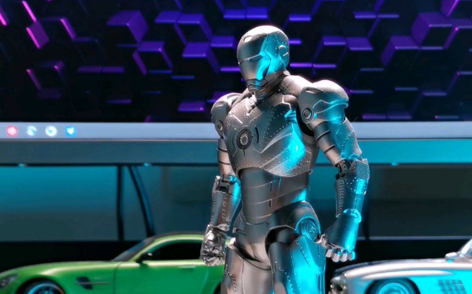 中动 钢铁侠 mk2 银色展示