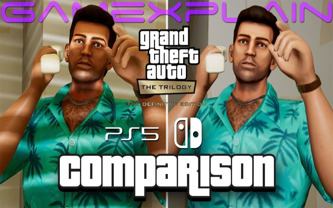 [图]《GTA三部曲：决定版》 PS5  vs Switch  游戏画面对比    1080P 60帧视频