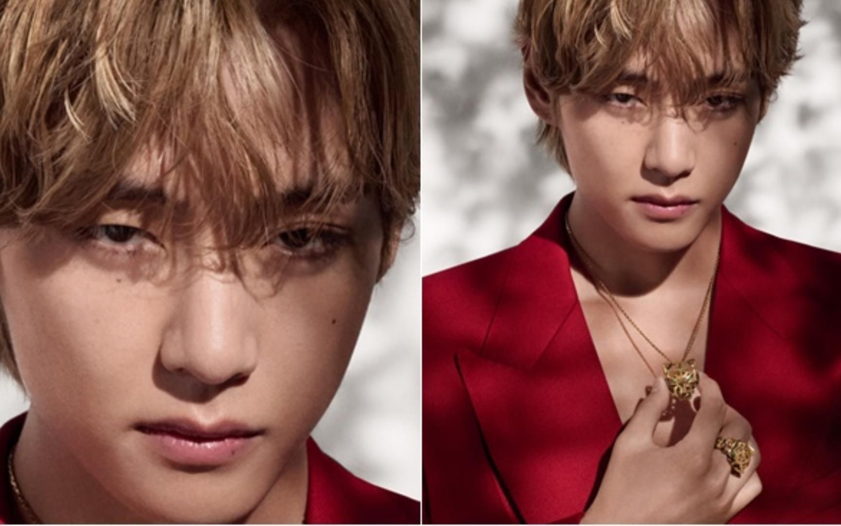 bts金泰亨被选为"cartier"品牌大使!眼神强烈的画报也公开了