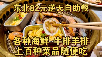 下载视频: 东北82元海鲜烤肉自助，各种海鲜 牛排羊排随便吃！