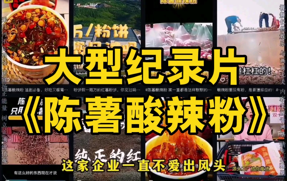 大型纪录片《陈薯酸辣粉》给您奉上!哔哩哔哩bilibili