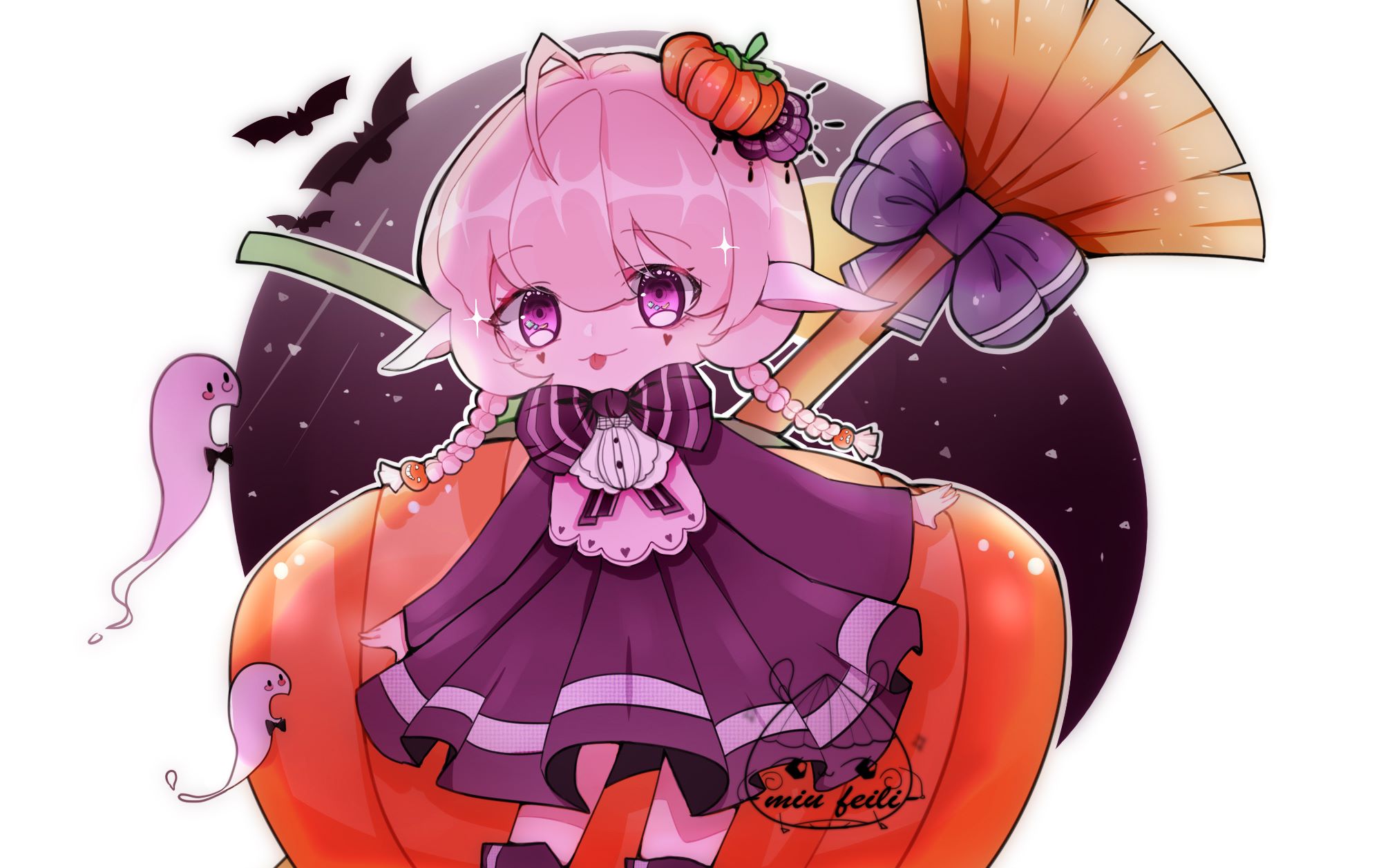 【板绘sai】摸一只q版万圣节南瓜宝贝~_哔哩哔哩_bilibili