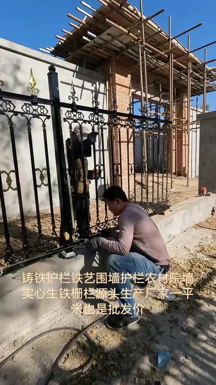 实心生铁栅栏源头生产厂家一平米也是批发价 #铸铁护栏铁艺围墙护栏
