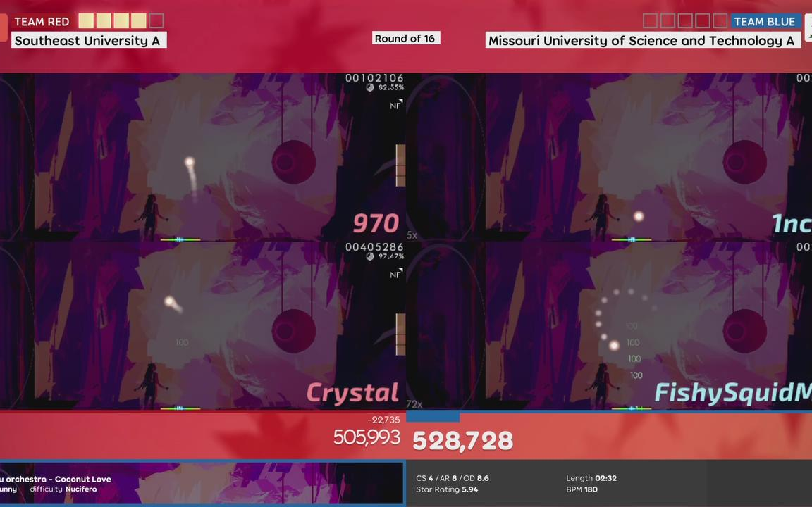 [osu!] OCL 10th 败者组16强: (东南大学) vs (密苏里科技大学)哔哩哔哩bilibili